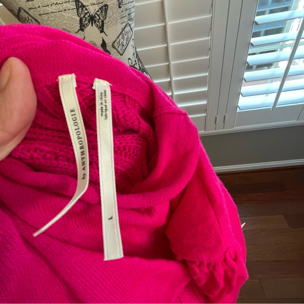 Anthropologie hot pink Long Sleeve sweater Dress multiple sizes - Picture 8 of 15